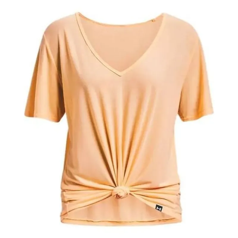 (WMNS) Under Armour Project Rock Completer Deep V T-shirt 'Yellow' 1380234-792 sold by KicksCrew