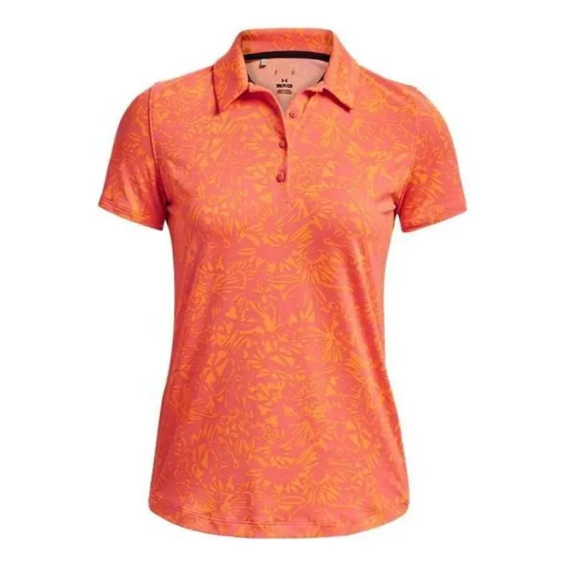 (WMNS) Under Armour Playoff Printed Polo Shirt 'Orange' 1377337-683 sold by KicksCrew