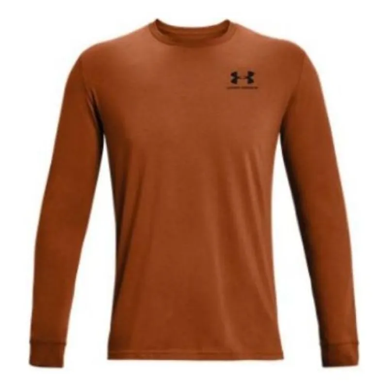 Under Armour Sportstyle Left Chest Long Sleeve T-shirt 'Brown' 1329585-292 sold by KicksCrew