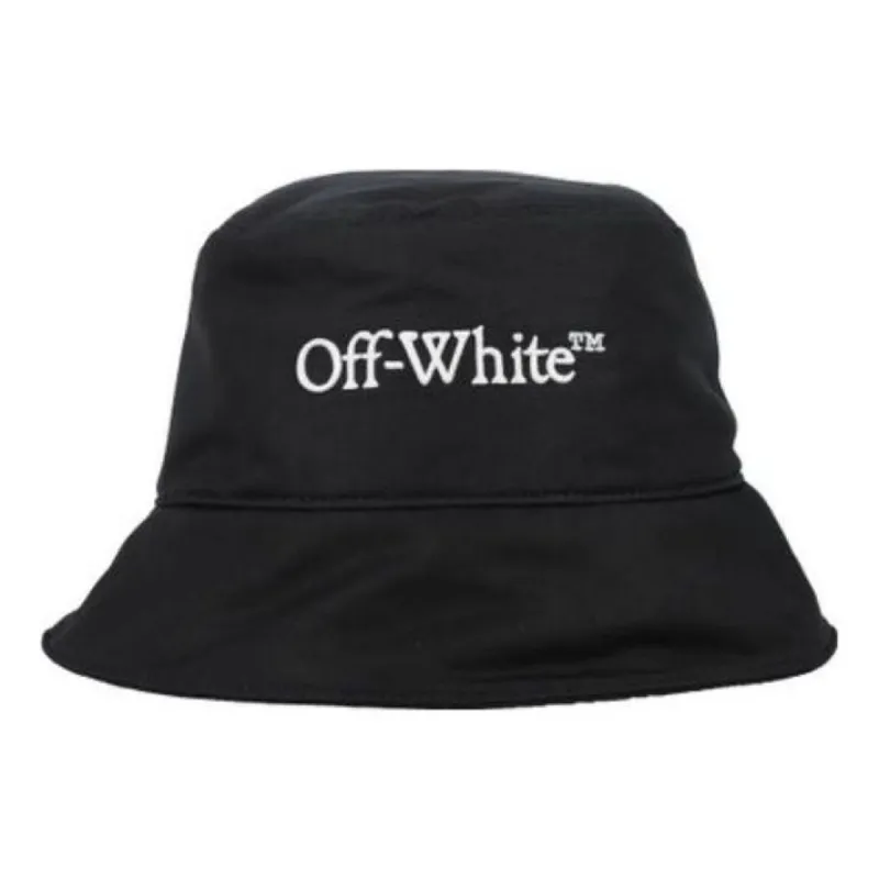 Off-White Bookish Embroidered-Logo Bucket Hat 'Black' OMLA034F23FAB0011001 sold by KicksCrew