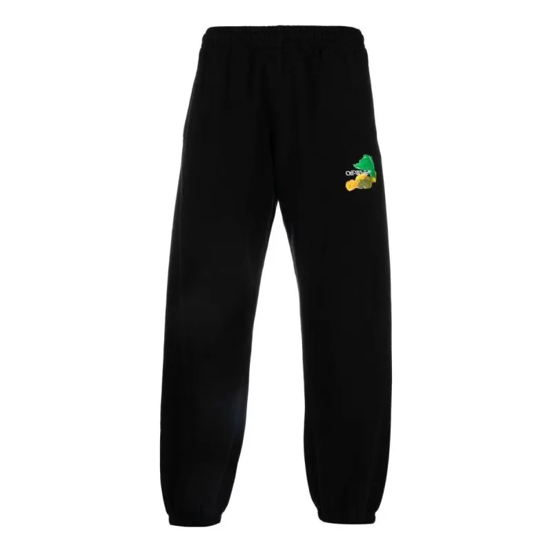 Off-White Brush Arrow Track Pants 'Black' OMCH029S23FLE0021084 sold by KicksCrew