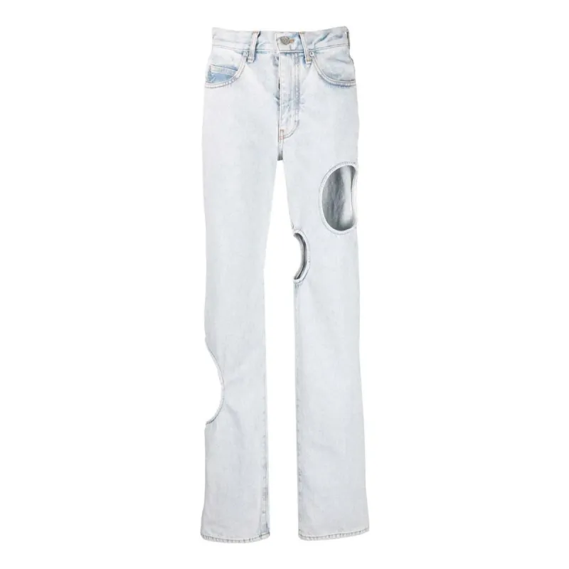 (WMNS) Off-White Meteor Cool Straight-Leg Jean 'Light Blue' OWYA018C99DEN0034000 sold by KicksCrew