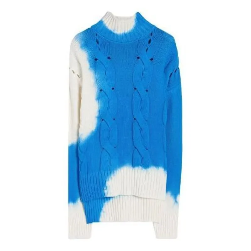 (WMNS) Off-White Wool Sweater 'Blue White' OWHF021F21KNI0024501 sold by KicksCrew