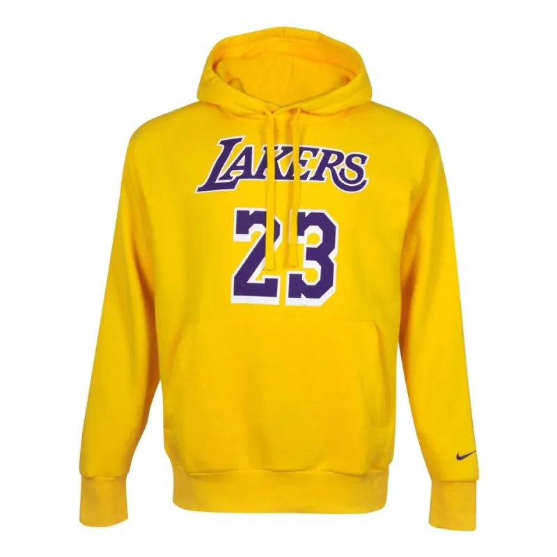 Nike NBA Lakers Essential Lebron James Hoodie 'Yellow' CZ0282-728 sold by KicksCrew