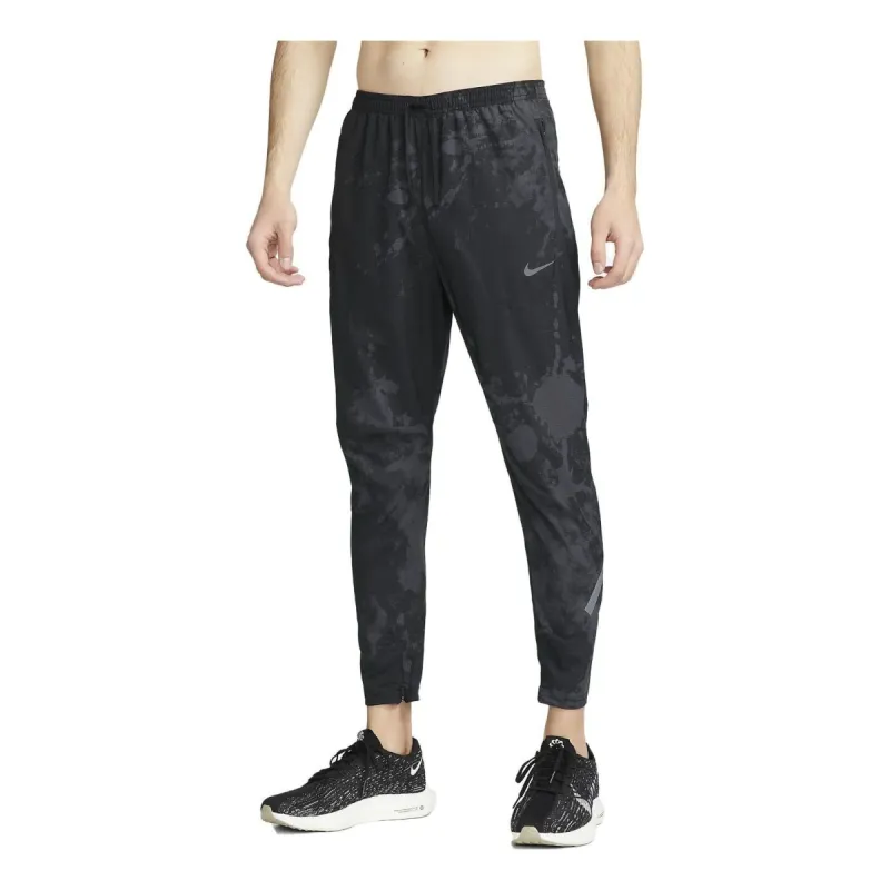 Nike Reflective Quick-Drying Running Training Breathable Sports Cuff Pants 'Black' DX0850-010 sold by KicksCrew