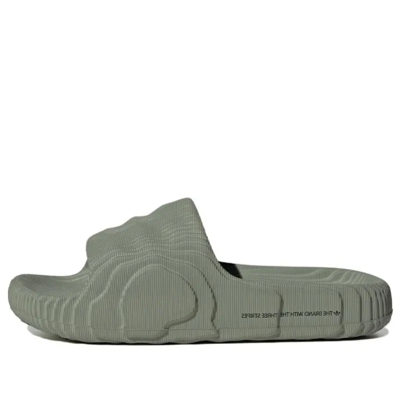(WMNS) Adidas Adilette 22 Slides 'Silver Green Core Black' IG8264 sold by KicksCrew
