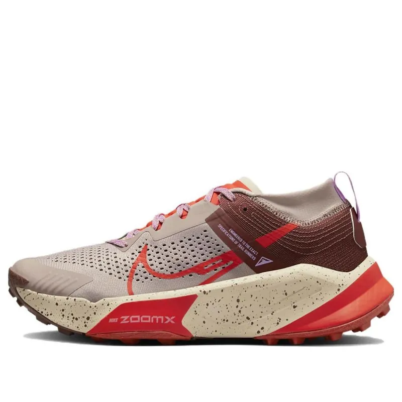 Nike ZoomX Zegama Trail 'Diffused Taupe Dark Pony Sand Drift Picante Red' DH0623-200 sold by KicksCrew