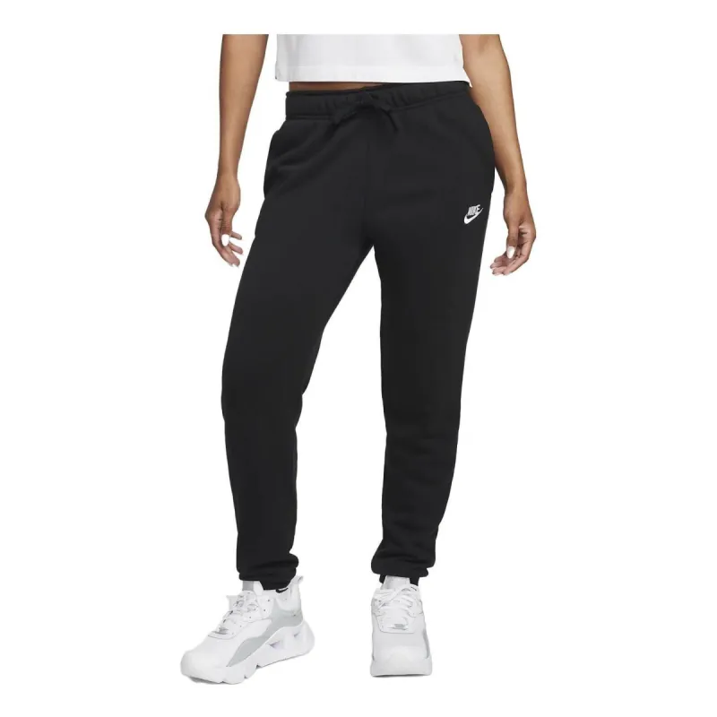 (WMNS) Nike Sportswear Club Fleece Mid-Rise Joggers 'Black' DQ5191-010 sold by KicksCrew