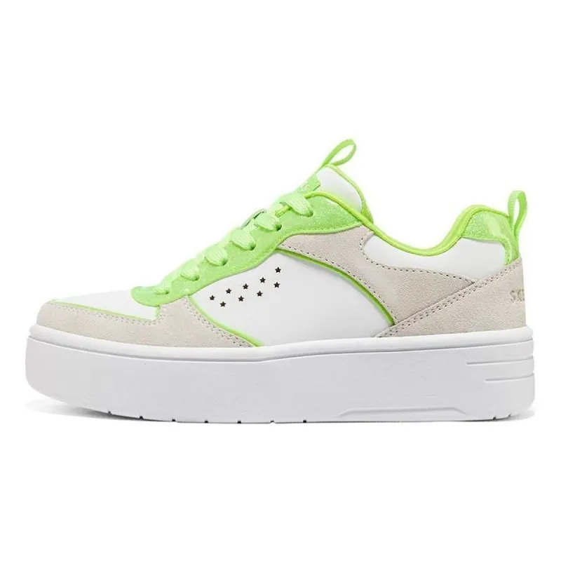 (GS) Skechers Court High 'White Beige Green' 310194L-WLM sold by KicksCrew
