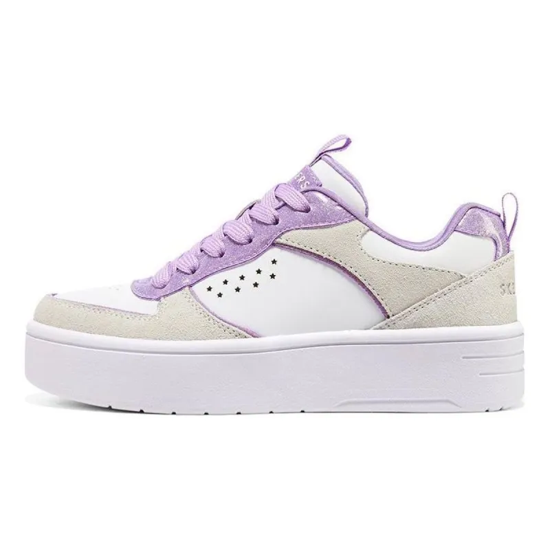 (GS) Skechers Court High 'White Beige Purple' 310194L-WLV sold by KicksCrew