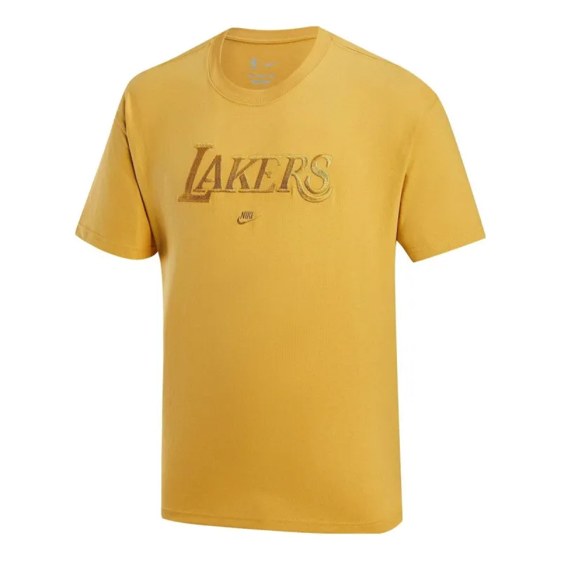 Nike LA Lakers T-Shirt 'Yellow' FJ0572-725 sold by KicksCrew