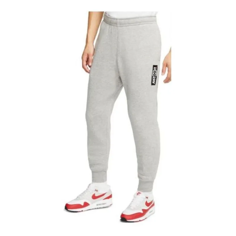 Nike Sportswear Just Do It Fleece Sweatpants 'Light Heather Grey' CJ4778-063 sold by KicksCrew
