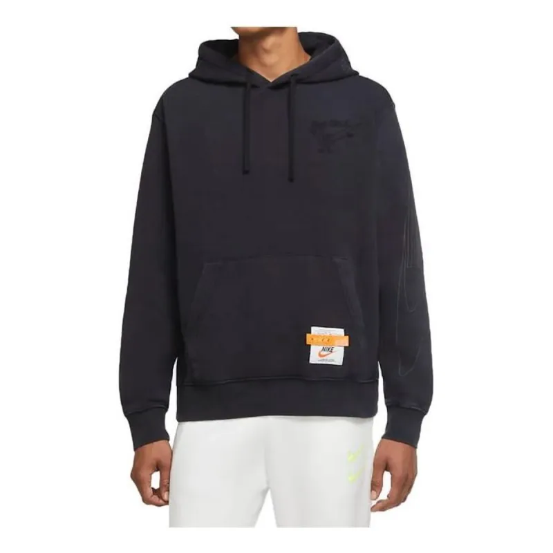 Nike Drip Wash With Print Hoodie 'Washed Black' DC2726-010 sold by KicksCrew