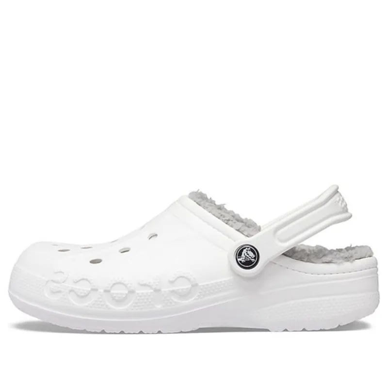 Crocs Baya Lined Fuzz Strap Clogs 'White' 206633-11S | Parallel