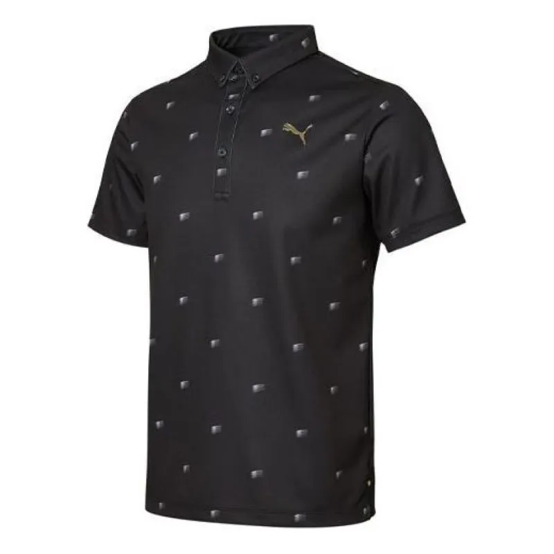 Puma Graphic Polo Shirt 'Black' 930189-01 sold by KicksCrew