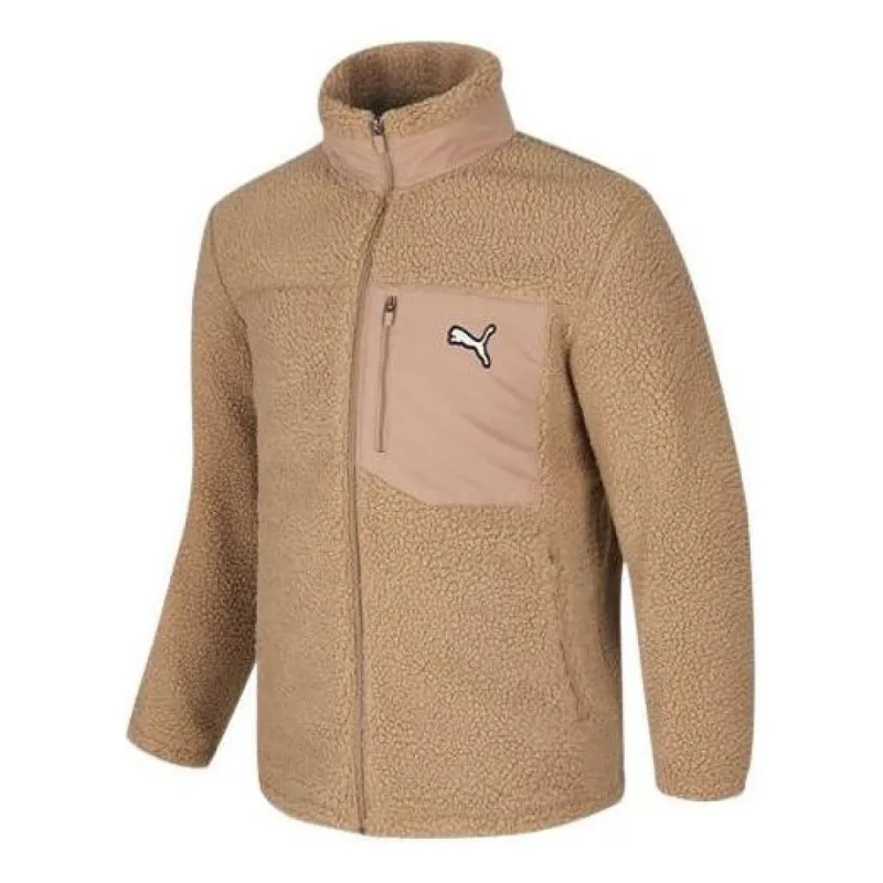 Puma Essentials Fluffy Fleece Jacket 'Brown' 932667-02 sold by KicksCrew