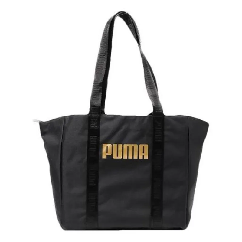 Puma Core Base Large Shopper Bag 'Black Gold' 076947-01 sold by KicksCrew