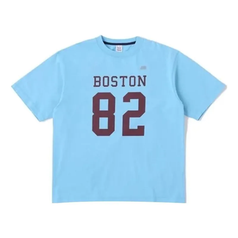New Balance 900 Boston 82 Logo Print T-Shirt 'Blue Haze' AMT35148-BLZ sold by KicksCrew