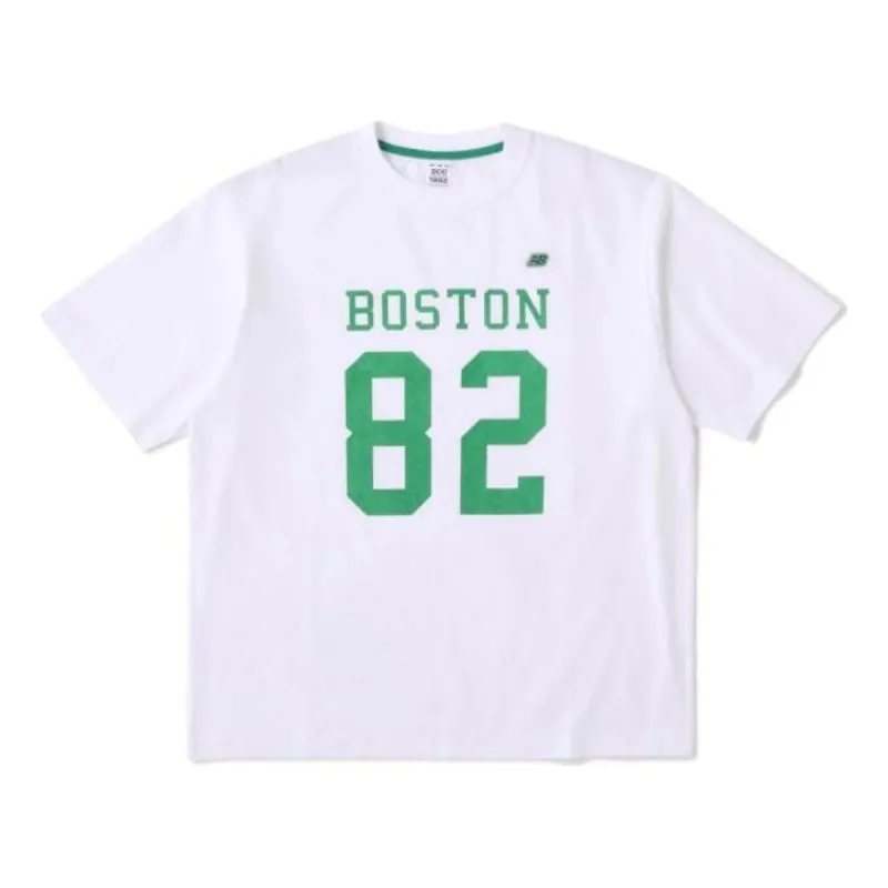New Balance 900 Boston 82 Logo Print T-Shirt 'White' AMT35148-WT sold by KicksCrew