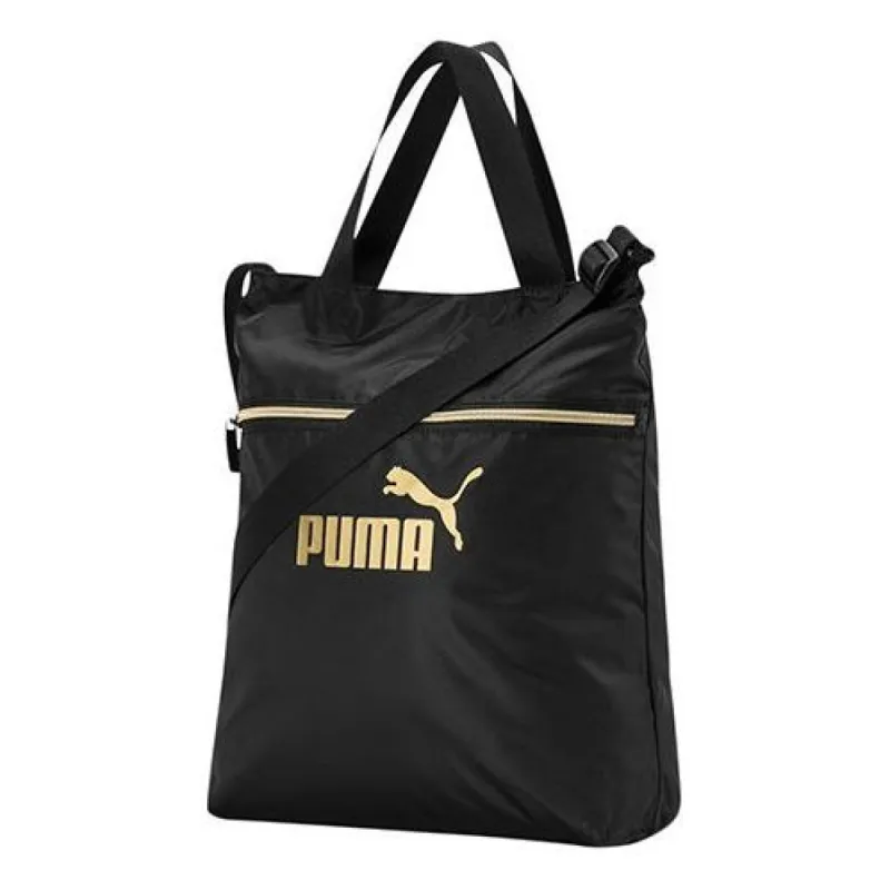 (WMNS) Puma Seasonal Shopper Bag 'Black Gold' 076574-01 sold by KicksCrew