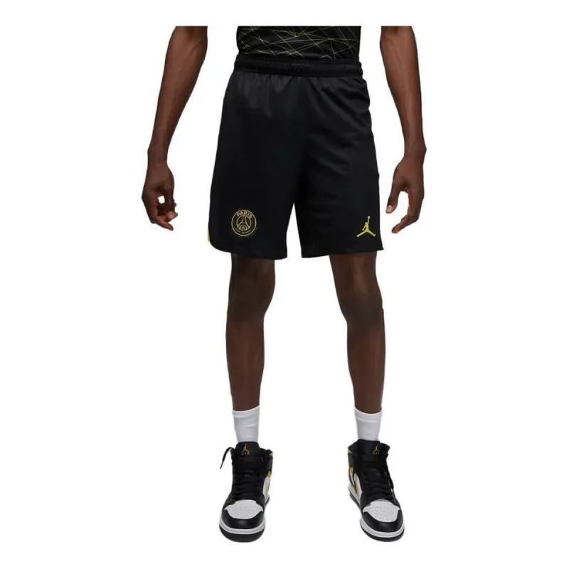 Air Jordan x Paris Saint-Germain 2022/23 Stadium Fourth Dri-FIT Football Shorts 'Black Yellow' DR3980-010 sold by KicksCrew
