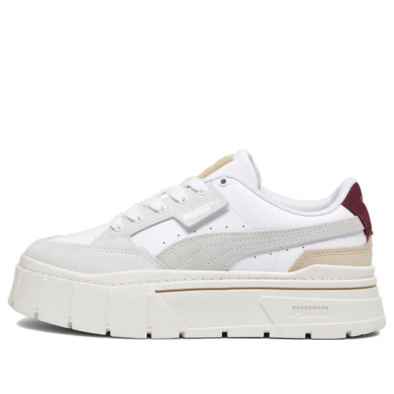 (WMNS) PUMA Mayze Stack Luxe 'White Dark Jasper' 389853-06 sold by KicksCrew