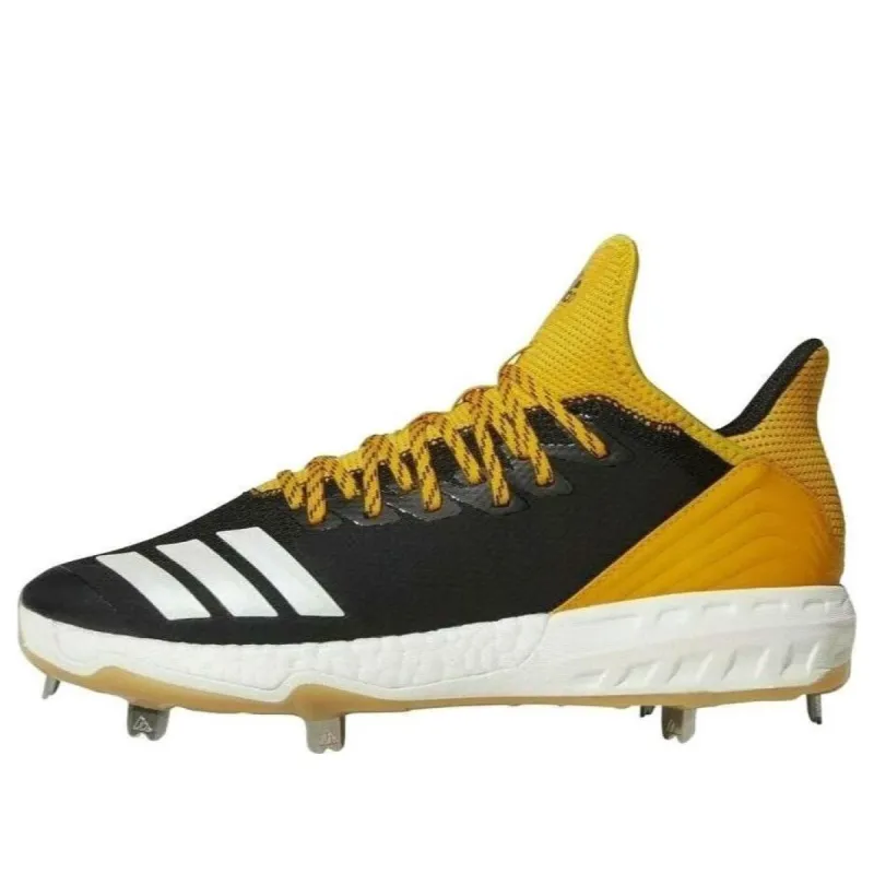 adidas Boost Icon 4 Baseball Cleat 'Black Gold Gum' CG5156 sold by KicksCrew