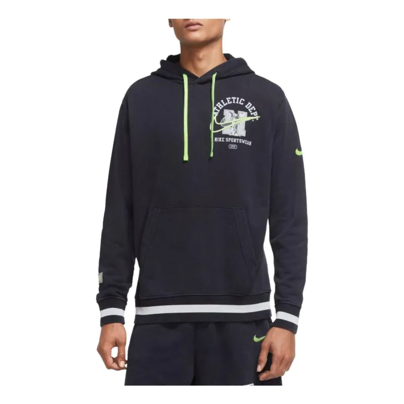 Nike Sportswear Club Fleece Pullover Hoodie 'Black White' DC3546-010 sold by KicksCrew