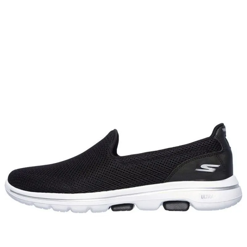 (WMNS) Skechers Go Walk 5 'Black White' 15901-BKW sold by KicksCrew