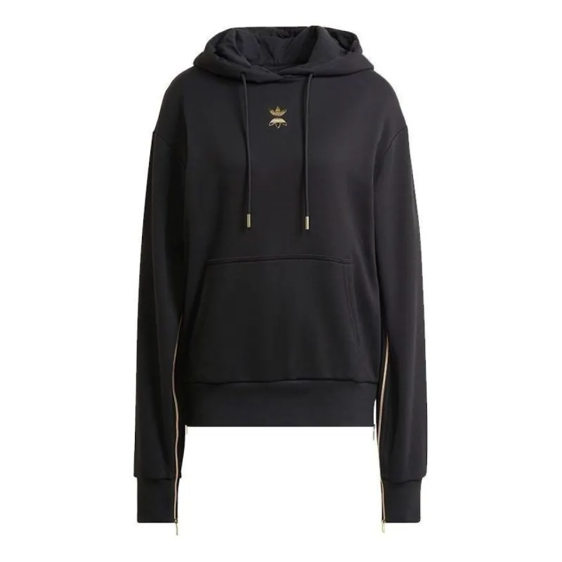 (WMNS) adidas Logo Hoodie 'Black' HG6654 sold by KicksCrew
