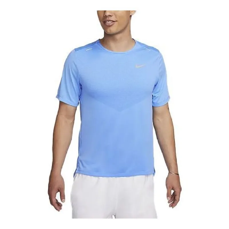 Nike Dri-FIT Rise 365 Short-Sleeve Running Top 'Blue' CZ9185-412 sold by KicksCrew