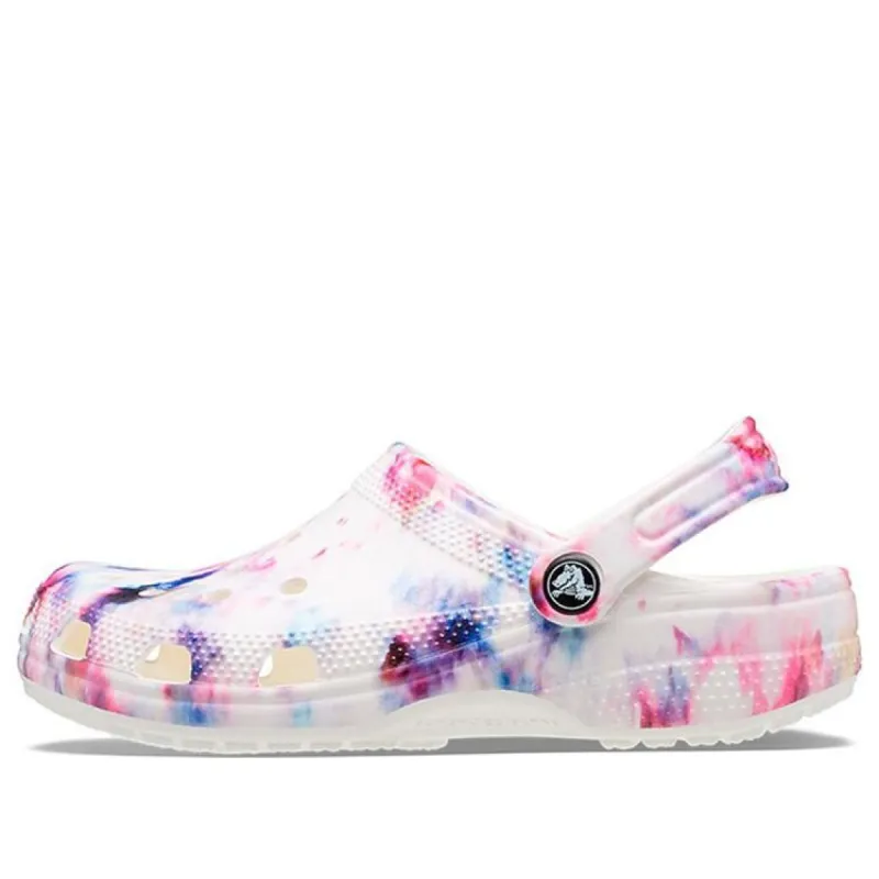 (WMNS) Crocs Classic Tie Dye Graphic Clog 'Garnet & Multi' 205453-6TS sold by KicksCrew