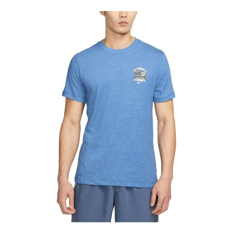 Nike Dri-fit Training T-Shirt 'Blue' FD0138-456 sold by KicksCrew