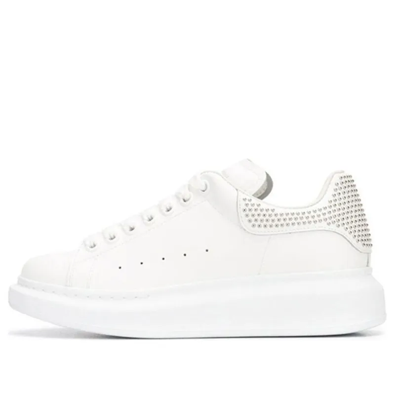 (WMNS) Alexander McQueen Oversized Sneaker 'White Silver' 611696WHQYW9071 sold by KicksCrew