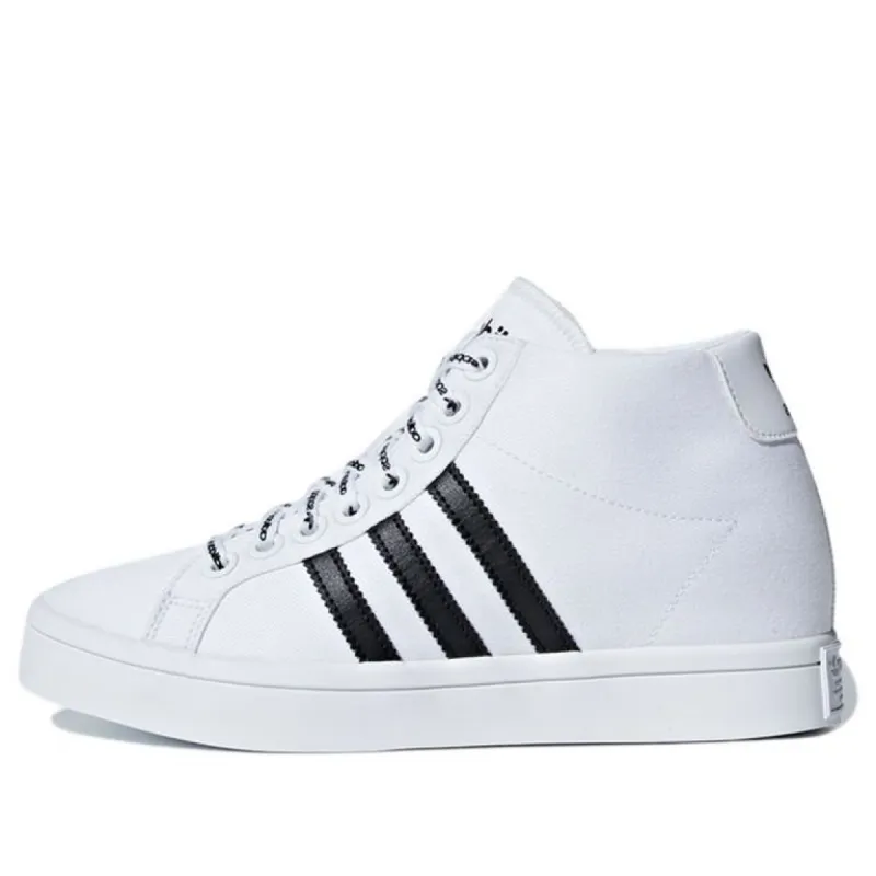 (WMNS) adidas originals Courtvantage Heel 3ST 'White Black' F36311 sold by KicksCrew