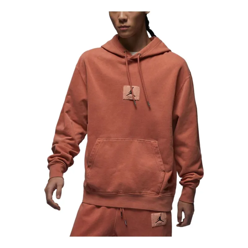 Air Jordan Flight Fleece Pullover Hoodie 'Orange Red' FB7291-810 sold by KicksCrew