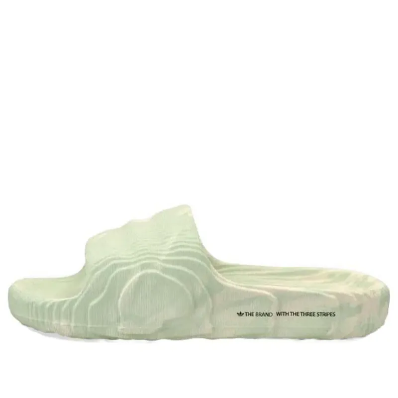 Adidas Originals Adilette 22 Slides 'Cream White Linen Green' IG5917 sold by KicksCrew