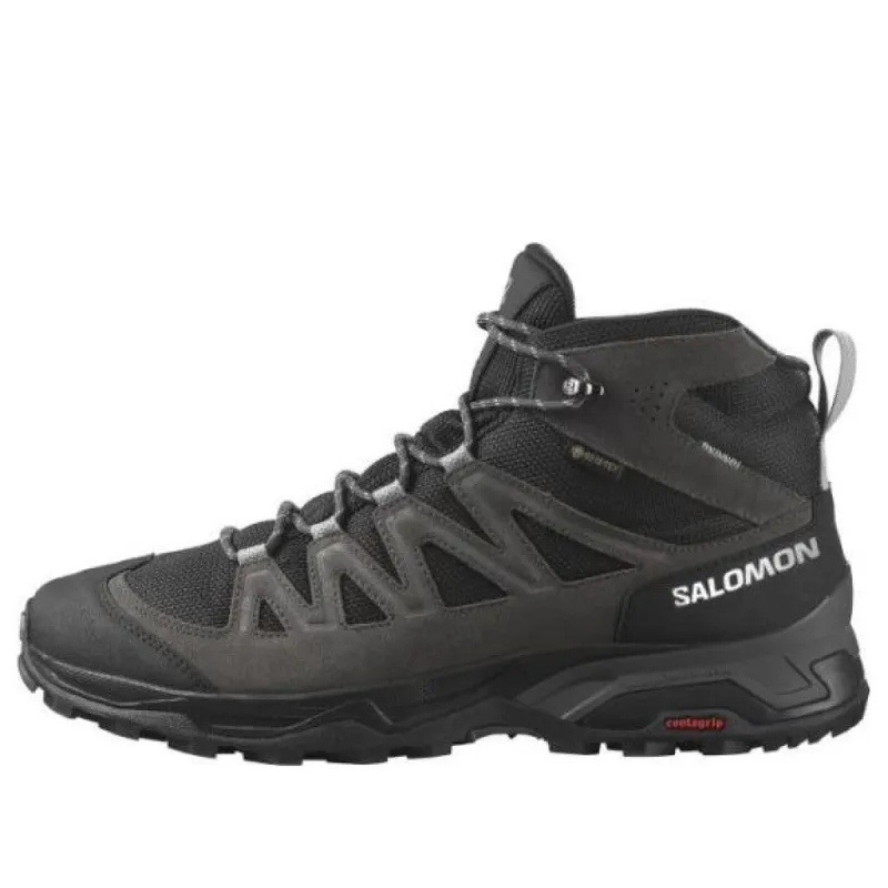 Salomon X Ward Leather Mid GTX 'Phantom Black' 471817 sold by KicksCrew