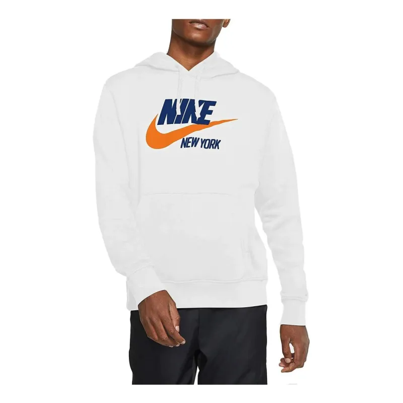 Nike Sportswear New York Fleece Hoodie 'White' CQ7205-100 sold by KicksCrew