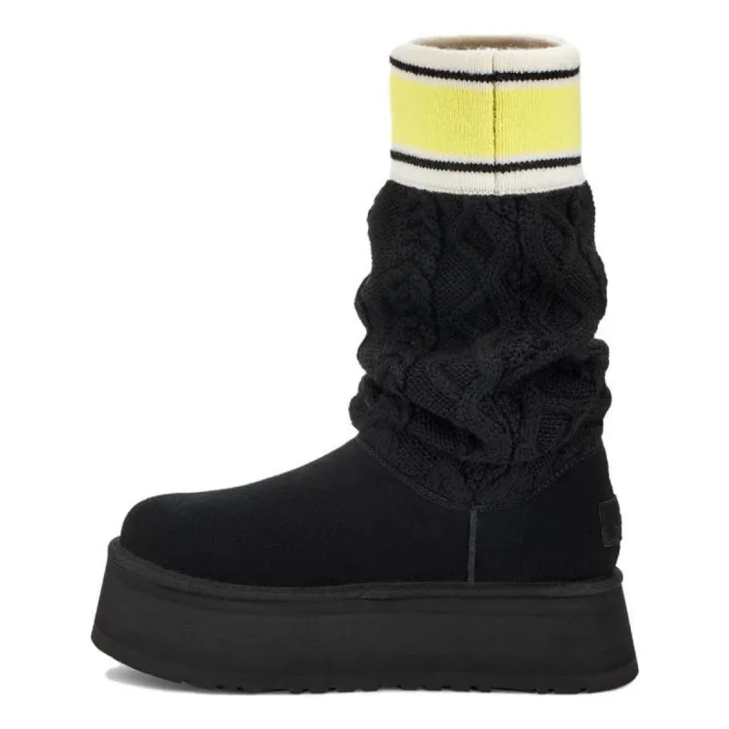 (WMNS) UGG Classic Sweater Letter Boot 'Black' 1144045-BLK sold by KicksCrew