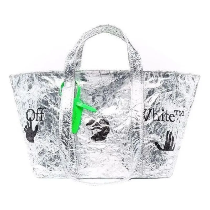 (WMNS) Off-White Commercial Tote 'Silver' OWNA143F21FAB0037200 sold by KicksCrew