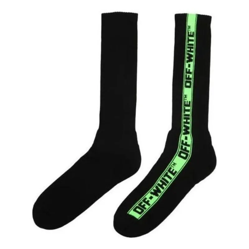 Off-White Fluorescent Industrial Belt Socks 'Black Green' OMRA042S22KNI0041070 sold by KicksCrew