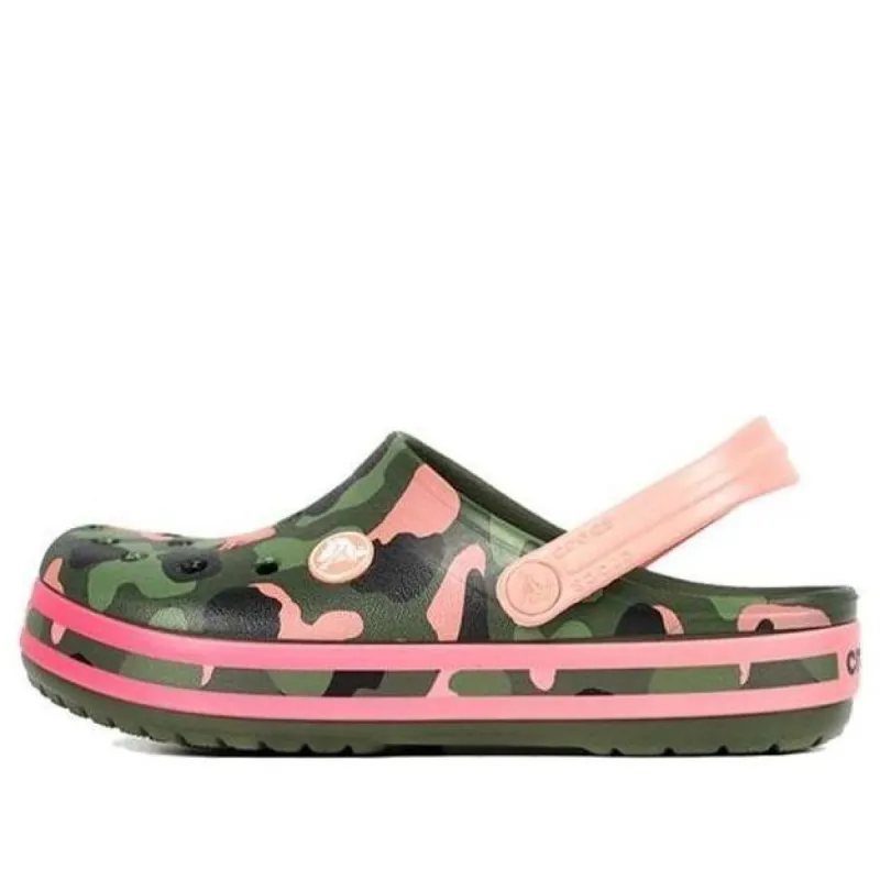 (GS) Crocs Crocband Multi Graphic Clogs 'Green Pink' 205532-737 sold by KicksCrew