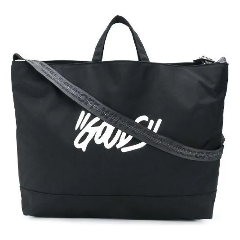 Off-White Quote Tote 'Black White' OMNA054E20FAB0011001 sold by KicksCrew