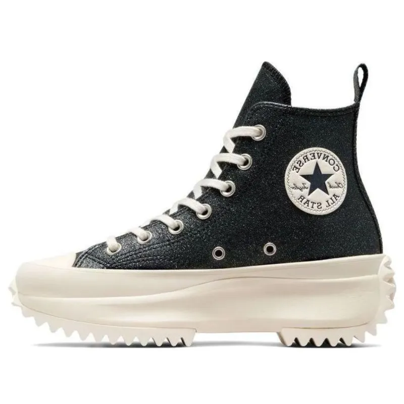 Converse Run Star Hike Leather High Top 'Sparkly Black' A07947C sold by KicksCrew