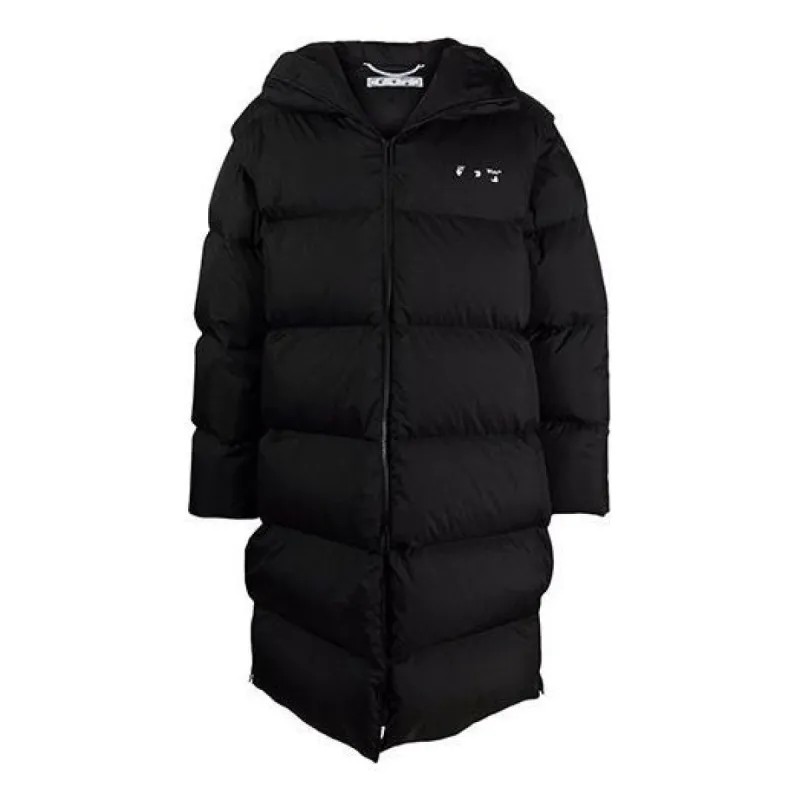 Off-White Down-feather Mid-length Coat 'Black' OMED037F21FAB0011001 sold by KicksCrew