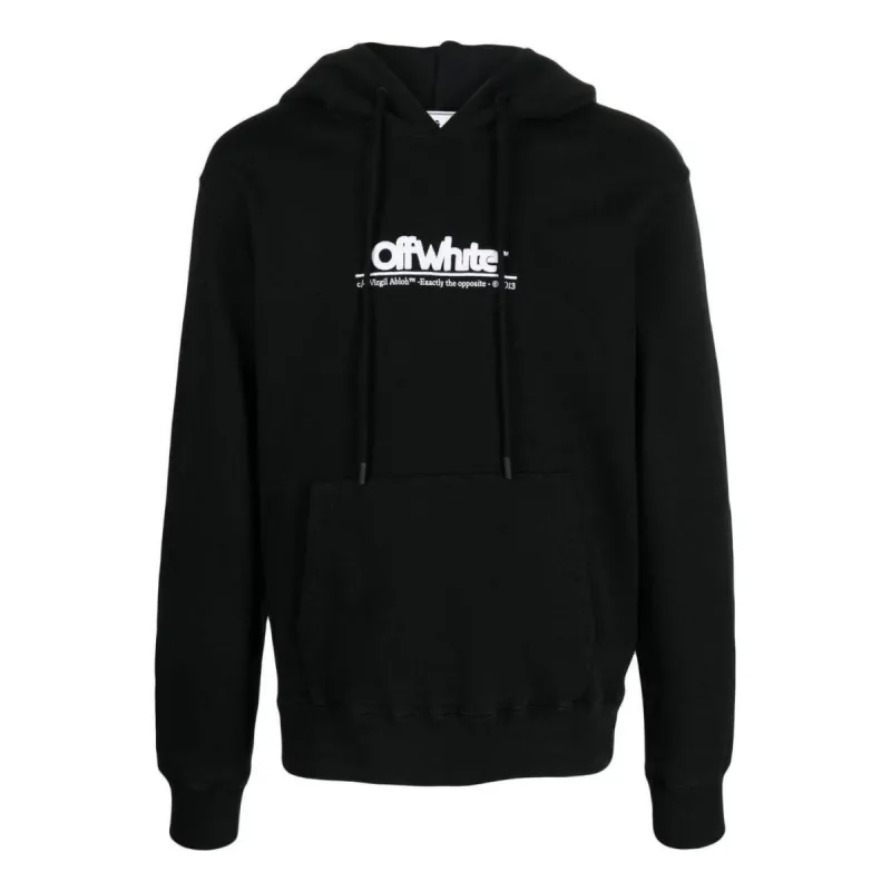 Off-White Chunky Logo Hoodie 'Black' OMBB097S23FLE0051001 sold by KicksCrew