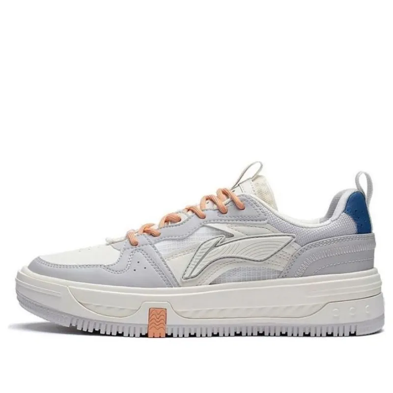 (WMNS) Li-Ning Xingchuan V2 Skate Shoes 'Grey White Orange' AGCT144-3 sold by KicksCrew