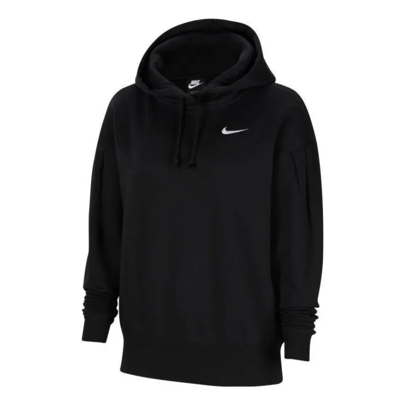 (WMNS) Nike Hoodie Fleece Trend 'Black White' CZ2590-010 sold by KicksCrew