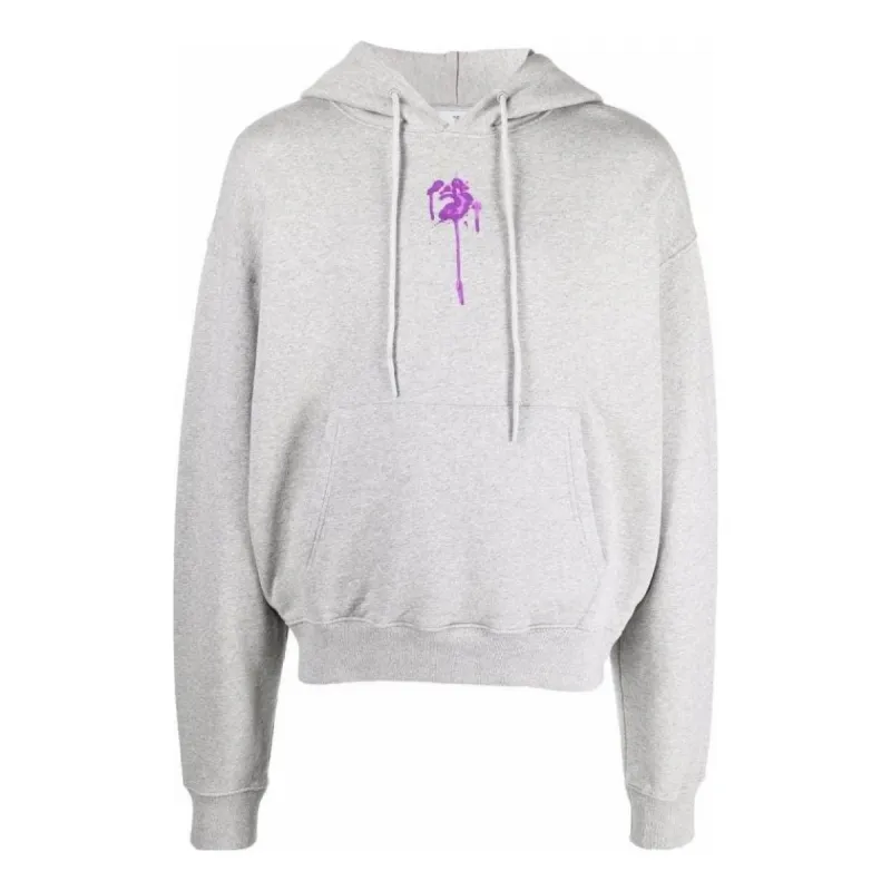 Off-White Dripped OW Logo Over Hoodie 'Grey' OMBB037F21FLE01308370837 sold by KicksCrew